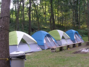 Sleeping tents at Camp B